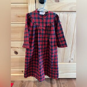 Holiday Christmas Handmade Flannel Nightgown Girls 4T & 2t see measurements